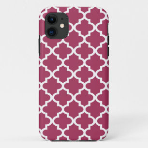 Funda Para iPhone 11 Patrón Sangria Red Moroccan Tile Trellis