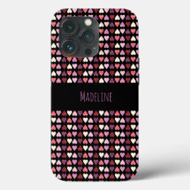 Funda Para iPhone 13 Pro Patrón simple de corazones dibujados a mano para e