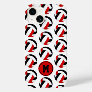 Funda Para iPhone 14 De Case-Mate patrón simple de voleibol negro monogramado