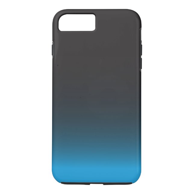 Funda De Case-Mate Para iPhone Patrón simple negro y azul (Reverso)