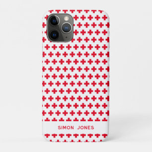 Funda Para iPhone 11 Pro Patrón simple personalizado Cruz Roja Médico