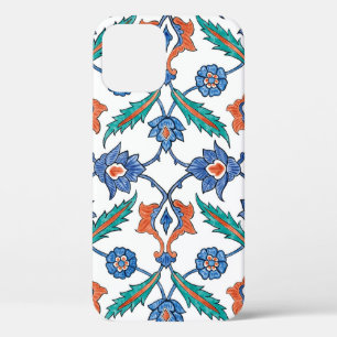 Funda Para iPhone 12 Patrón sin brillo con adorno floral imitándome