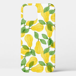 Funda Para iPhone 12 Patrón sin costura hecho de peras con hojas