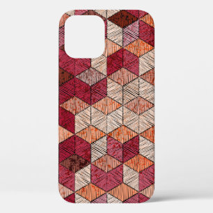 Funda Para iPhone 12 Patrón sin fisuras bordado. Bohemio. 