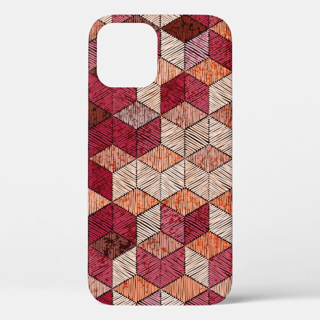 Funda De Case-Mate Para iPhone Patrón sin fisuras bordado. Bohemio.  (Reverso )