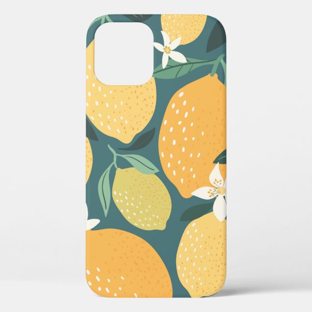 Funda De Case-Mate Para iPhone Patrón sin fisuras de limón (Reverso )