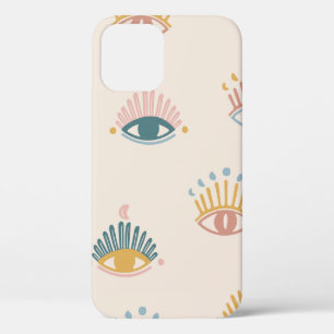 Funda Para iPhone 12 Patrón sin fisuras de ojos místicos, fondo místico