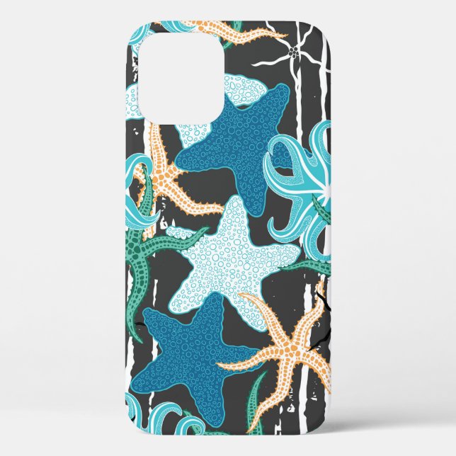 Funda De Case-Mate Para iPhone Patrón sin fisuras. Starfiles dibujadas a mano (Reverso )