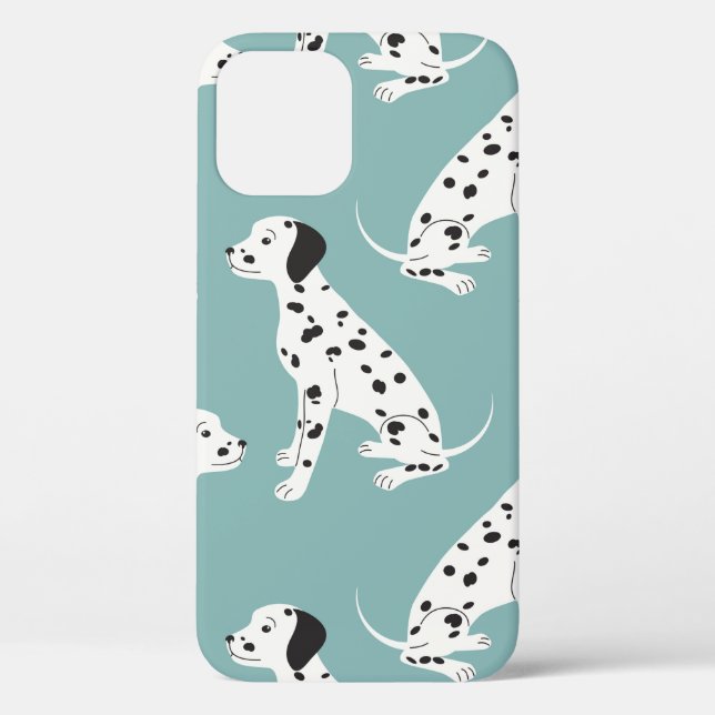 Funda De Case-Mate Para iPhone Patrón sin foco con adorable dálmata (Reverso )