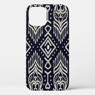 Funda Para iPhone 12 Patrón sin foco con bordado. Ikat Fabric. Eth