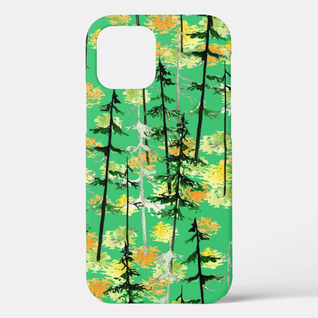 Funda De Case-Mate Para iPhone Patrón sin foco con bosque otoñal (Reverso )