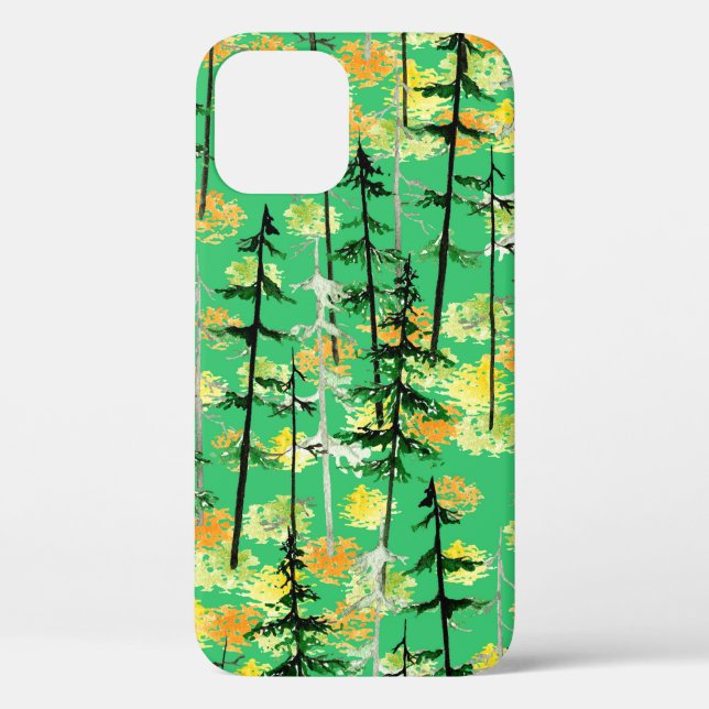 Funda De Case-Mate Para iPhone Patrón sin foco con bosque otoñal (Reverso )