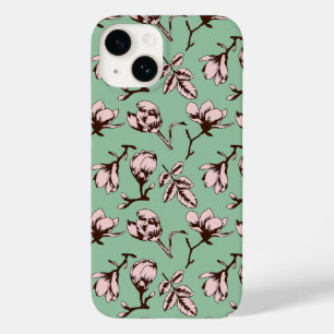 Funda Para iPhone 14 De Case-Mate Patrón sin foco con brotes de flores de los árbole
