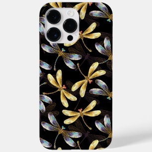 Funda Para iPhone 14 Pro Max De Case-Mate Patrón sin foco con Dragonflies dorados