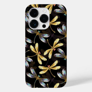 Funda Para iPhone 14 Pro De Case-Mate Patrón sin foco con Dragonflies dorados
