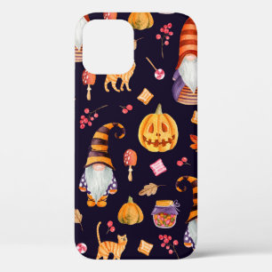 Funda Para iPhone 12 Patrón sin foco con elementos vintage de Halloween