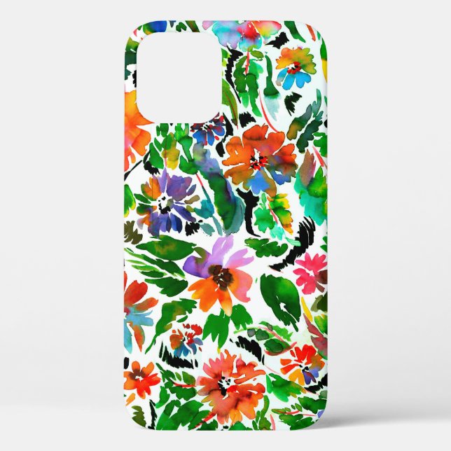 Funda De Case-Mate Para iPhone Patrón sin foco con flores  (Reverso )