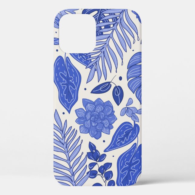 Funda De Case-Mate Para iPhone Patrón sin foco con flores (Reverso )