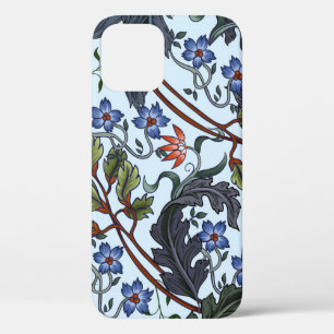 Funda Para iPhone 12 Patrón sin foco con flores de estilo art deco. M