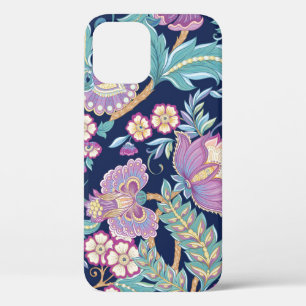 Funda Para iPhone 12 Patrón sin foco con flores ornamentales estilizada