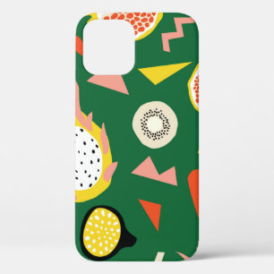 Funda Para iPhone 12 Patrón sin foco con frutos tropicales
