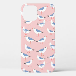 Funda Para iPhone 12 Patrón sin foco con gaviotas personalizados lindas