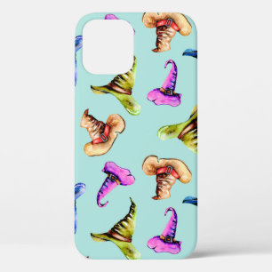 Funda Para iPhone 12 Patrón sin foco con gorras de acuarela vieja, man