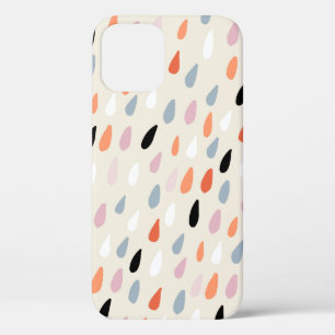 Funda Para iPhone 12 Patrón sin foco con gotas de gotas de mano colorid