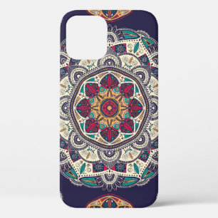 Funda Para iPhone 12 Patrón sin foco con hombre étnico floral ornamenta