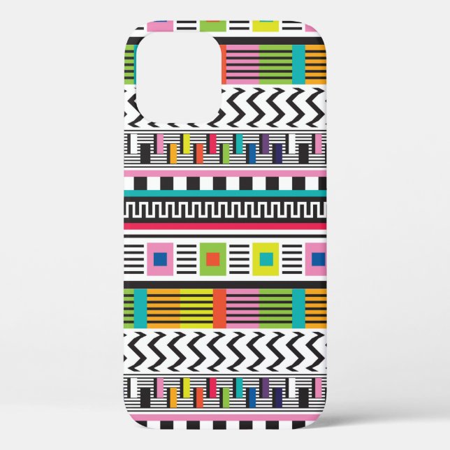 Funda De Case-Mate Para iPhone Patrón sin foco con li geométrico abstracto brilla (Reverso )