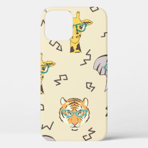Funda Para iPhone 12 Patrón sin foco con lindos animales africanos: gir