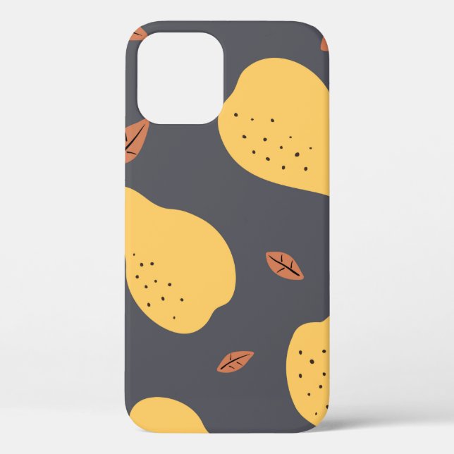 Funda De Case-Mate Para iPhone Patrón sin foco con peras. Frutas ligeras modernas (Reverso )
