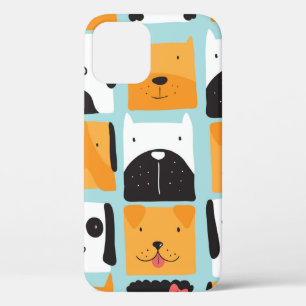 Funda Para iPhone 12 Patrón sin foco con perros lindos.