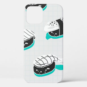 Funda Para iPhone 12 Patrón sin foco con sushi nigiri