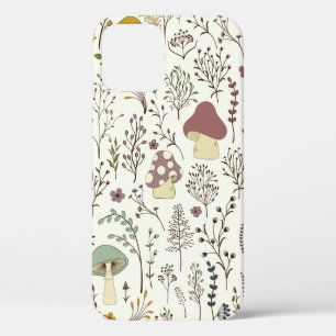 Funda Para iPhone 12 Patrón sin foco. Conjunto de coloridas plantas sil