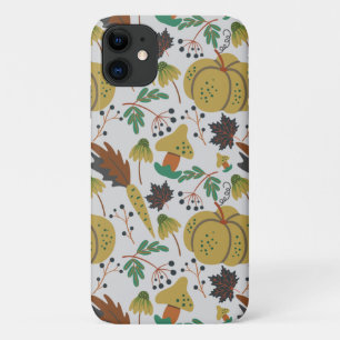 Funda Para iPhone 11 Patrón sin foco de calabazas tropicales y zanahori