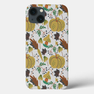 Funda Para iPhone 13 Patrón sin foco de calabazas tropicales y zanahori