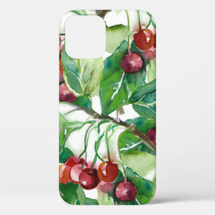 Funda Para iPhone 12 Patrón sin foco de cereza