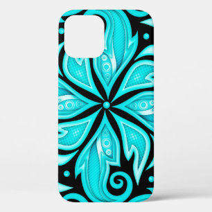Funda Para iPhone 12 Patrón sin foco de color con motivos étnicos flora
