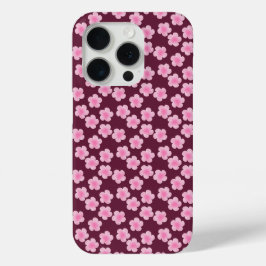 Funda Para iPhone 15 Pro Patrón sin foco de flor rosada frangipani