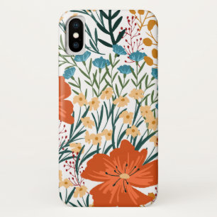 Funda Para iPhone X Patrón sin foco de flores silvestres