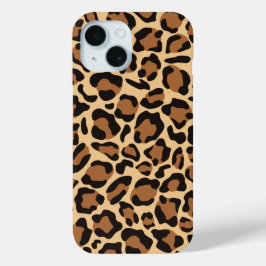Funda Para iPhone 15 Patrón sin foco de leopardo