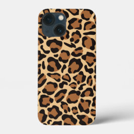 Funda Para iPhone 13 Mini Patrón sin foco de leopardo
