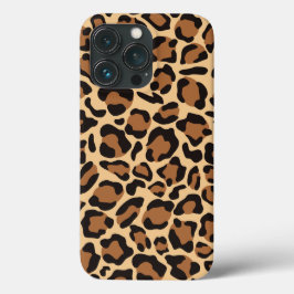 Funda Para iPhone 13 Pro Patrón sin foco de leopardo