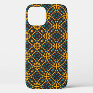 Funda Para iPhone 12 Patrón sin foco en el estilo de batik indonesio en