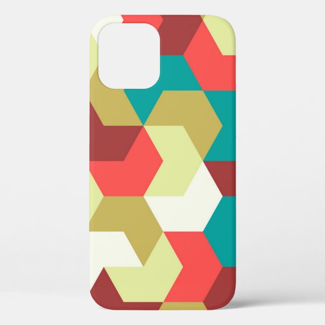 Funda De Case-Mate Para iPhone Patrón sin foco. Fondo interminable geométrico  (Reverso )