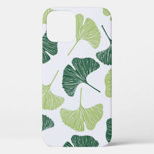 Funda Para iPhone 12 Patrón sin foco Ginkgo biloba verde 