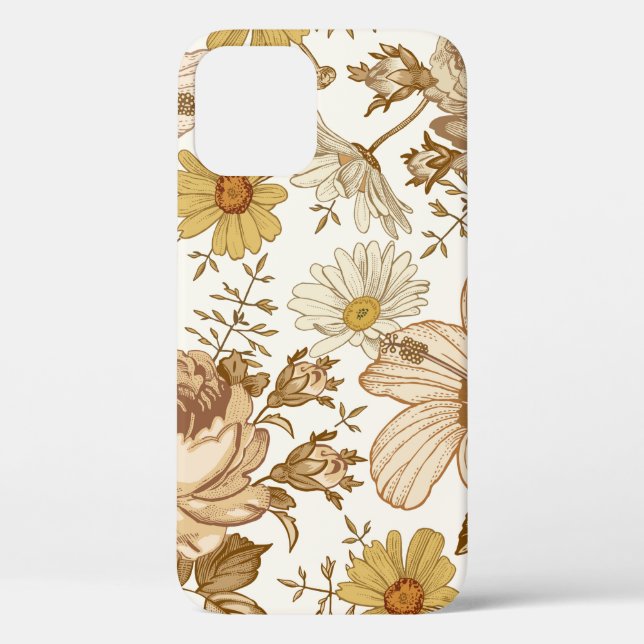 Funda De Case-Mate Para iPhone Patrón sin foco. Hermoso realismo rosa floreciente (Reverso )