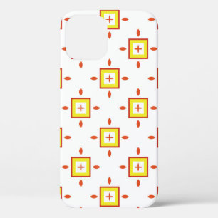 Funda Para iPhone 12 Patrón sin inconvenientes con cuadrados Resumen de