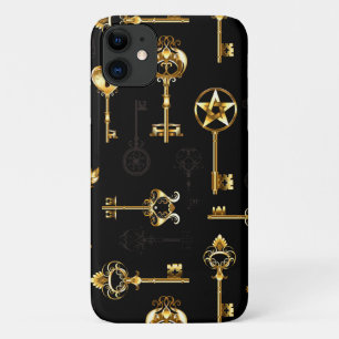 Funda Para iPhone 11 Patrón sin inconvenientes con las teclas de oro